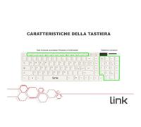 Tastiera Italiana Slim E Mouse Combo Wireless Bianca