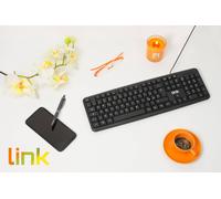 LINK LKTAST02R - Tastiera Italiana USB 108 tasti Colore Nero in PLASTICA RICICLATA