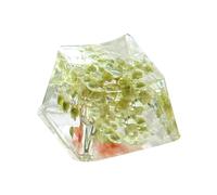 Tastiera Keycaps Resina Backspace,Fiori Keycaps | Gypsophila Sa Profilo Keycap - Brilla attraverso la tastiera da gioco traslucida, il profilo Sa, i tasti Esc con un design floreale eterno