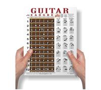 Tastiera laminata per chitarra e grafico degli accordi - Poster facile da usare per principianti 21,6 x 28 cm | A New Song Music