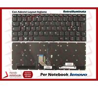 CLICK HELP Tastiera Notebook Compatibile con Lenovo Yoga 5 PRO 910-13IKB Retroill con Adesivi Layout ITA