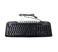 TASTIERA LINQ K3 NERA ERGONOMICA MULTIMEDIALE CON CAVO USB - 120 TASTI DI CUI 12 MULTIMEDIALI