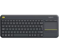 Tastiera con touchpad Logitech K400 Plus per PC collegato alla TV in Nero, Inglese Regno Unito (QWERTY)