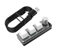 Tastiera macro da ufficio, tastiera di controllo programmabile, tasti meccanici silenziosi 10 x 2 x 3 cm, interfaccia di tipo C, design compatto in ABS con del volume, mini tastiera per casa