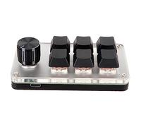 Tastiera Macro, Design Ergonomico Plug And Play Tastiera Macro in Acrilico Cablato USB con Una Sola Mano Interruttore Rosso Migliora l'efficienza del Lavoro per PC Desktop (6