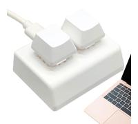 Tastiera macro programmabile: tastiera meccanica con tasti hot swap | Tastiera USB a 2 tasti con interruttore rosso per taglia, copia, incolla | Tastiera da gioco meccanica con una sola mano con cavo