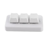 Tastiera Macro Retroilluminata RGB con Interfaccia USB OSU a 3 Tasti, Design Ergonomico per di Computer Universali, Leggera (WHITE)