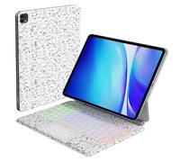 Tastiera magnetica compatibile con iPad Pro 11" (4a generazione, 2022), trackpad multi-touch, retroilluminazione a 24 colori 11 3a e 2a 1a generazione, Air 5/4 - bianca
