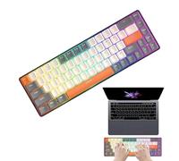 Tastiera meccanica al 60%, tastiera cablata retroilluminata RGB, mini compatta a 68 tasti per laptop, desktop, PC, tasti programmabili per, digitazione, ufficio, studio, 31 x 10 x 4 cm