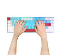 Tastiera meccanica al 60%, tastiera cablata retroilluminata RGB, mini compatta a 68 tasti per laptop, desktop, PC, tasti programmabili per, digitazione, ufficio, studio, 31 x 10 x 4 cm