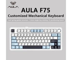 Tastiera meccanica AULA F75 2.4GWireless/Bluetooth/Tastiera meccanica da gioco cablata può cambiare liberamente tra modalità gioco/ufficio