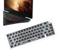 Tastiera Meccanica Cablata - Layout Meccanico Rgb Compatto, Bacheca Da Gioco a 67 Tasti Design a Luce Colorata, Tema Di Configurazione Della Sala Giochi, Caratteristica Della Manopola Di Controllo Mul