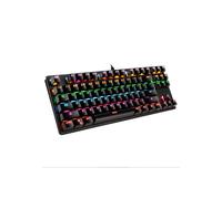 Tastiera meccanica da gioco con LED arcobaleno, design ergonomico anti-ghosting con switch rossi sostituibili a caldo, 87 tasti compatti per una