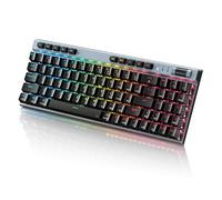 Tastiera meccanica da gioco RGB, 78 tasti, hot-swap con interruttori magnetici rossi, ergonomica, con copertura in alluminio, tasti multimediali, software, doppio sistema cablato per PC/Mac Gamer