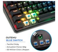 Tastiera meccanica da gioco Tenkeyless TKL, con impostazioni personalizzabili e cavo rimovibile per un utilizzo multipiattaforma senza interruzioni.
