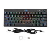 Tastiera meccanica da gioco wireless con retroilluminazione RGB, tasti dinamici e trigger rapido, compatibile con diversi sistemi.