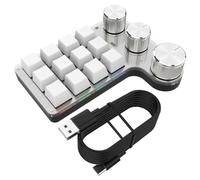 Tastiera meccanica fai-da-te programmabile con una sola mano 7 colori chiari Manopola personalizzata 12/3 Tasti completamente programmabili compatibili con Bluetooth for giochi di lavoro e studio quot