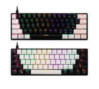 Tastiera Meccanica GAMDIAS AURA GK2BW Switch RED Compatta Layout IT Rainbow