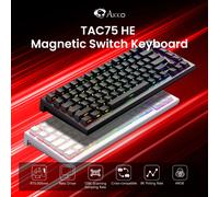 Tastiera Meccanica Gaming Akko TAC75 HE 75% con Switch Magnetici Rapid Trigger 0.005mm, ARGB, Polling Rate 8K, Cablata per Esports