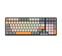 Tastiera meccanica K3 a 100 tasti con effetti multipli, tasti personalizzati, cablata, design retrò, giochi e uso in ufficio, interruttori, cavo a spirale staccabile, piastra frontale in metallo