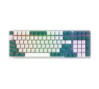 Tastiera meccanica K3 a 100 tasti con effetti multipli, tasti personalizzati, connessione cablata, uso ufficio giochi, interruttori, piastra frontale in metallo, cavo a spirale USB C, tastiera