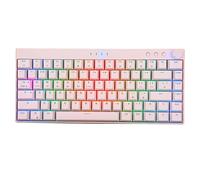 Tastiera Meccanica, Layout a 82 Tasti, Supporta 3 modalità Wireless 2.4G/BT 3.0/5.0/Tipo C Cablata, Retroilluminazione Dinamica RGB, Tastiera Cablata Portatile per Giochi, Lavoro(Albero Rosso)