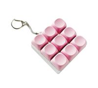 Tastiera meccanica leggera giocattolo su un portachiavi per uso domestico, rosa