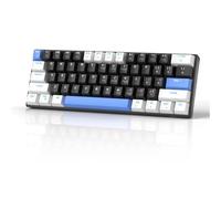 Tastiera Meccanica MK-STAR61 60 percento di Tastiera da Gioco cablata con Design Compatto retroilluminato LED con Tablet per PC Desktop per Laptop e Altri dispositivi(White Black Blue)