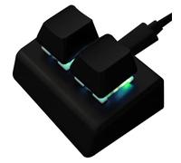 Tastiera Meccanica per PC - Leggero E Portatile, Tastiera USB Tasti Programmabili per Macro O Accessori Per Gioco Di Ritmo | Nero/Bianco, Tastiera USB Ad Asse Rosso A 2 Tasti