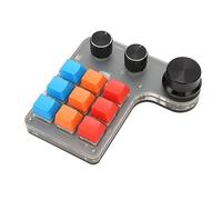 Tastiera Meccanica Programmabile con Una Sola Mano, Tastiera da Gioco a 9 Tasti e 3 Manopole con Retroilluminazione RGB, Supporto Connessione USB o Bluetooth Dual Mode