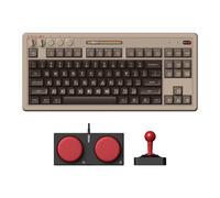 Tastiera Meccanica Retro 8Bitdo 87 Tasti Bluetooth/2.4G/USB-C, Hot Swappable, 2 Pulsanti Programmabili, Manopola Volume