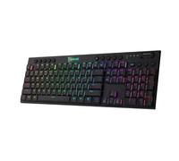 Tastiera meccanica RGB wireless Redragon K618 Horus, tastiere da gioco Bluetooth/2.4Ghz/cablate a basso profilo, interruttore marrone/blu Black