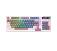 Tastiera meccanica RK S98 con schermata TFT montata 98 tastiera Gamer wireless RGB compatibile con BT5.0 2.4G USB-C e caratteristiche scambiabili a caldo(Camping)