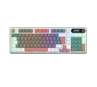 Tastiera meccanica RK S98 con schermata TFT montata 98 tastiera Gamer wireless RGB compatibile con BT5.0 2.4G USB-C e caratteristiche scambiabili a caldo(Spanish Camping)