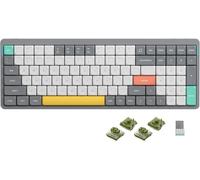 nuphy Tastiera meccanica wireless Air96 V2, 100 tasti RGB retroilluminata, supporta Bluetooth 5.1, 2.4G e connessione cablata, per PC/laptop/Windows/Mac, interruttore grigio Gateron Moss