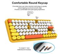 Tastiera meccanica wireless, design ergonomico per un'esperienza di digitazione confortevole, Bluetooth 5.0, connessione stabile e prestazioni senza