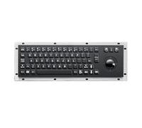 Tastiera metallica industriale in acciaio inossidabile cablata USB resistente agli atti vandalici IP65 impermeabile con mouse trackball(USB Cable)