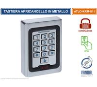 TASTIERA METALLO RFID APRICANCELLO SERRATURA A COMBINAZIONE TAG BADGE IP40