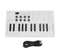 Tastiera MIDI Sensibile Alla Forza di 25 Tasti, Controller Wireless Portatile con Pad Batteria RGB 8 Manopole Smart Chord per Studio Musicale IOS Android