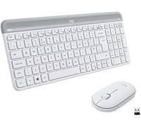 Logitech MK470 Slim Combo Set, wireless, colore bianco