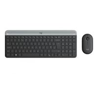Tastiera + Mouse LOGITECH RETAIL - MK470- Wireless- Slim- Nera