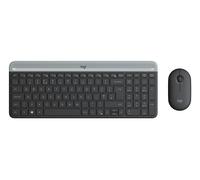 Tastiera + Mouse LOGITECH RETAIL - MK470- Wireless- Slim- Nera