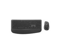 Logitech Signature Comfort Plus Combo MK880, kit di tastiera e mouse wireless, tastiera di dimensioni standard con poggiapolsi, clic silenziosi, Bluetooth, Windows e macOS, Italiano QWERTY - Grafite