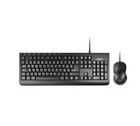 Tastiera Multimediale e Mouse Cablati USB ADJ Pure Evo KT108 Set, Layout Italiano QWERTY, per PC/Laptop/Notebook Windows, Cavo di 1.5 Metri, 113 Tasti, Ergonomico, Mouse 6D Ergonomico 3600DPI, Nero
