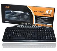 TASTIERA MULTIMEDIALE USB 2.0 KEYBOARD PC PS3 PS4 NOTEBOOK LINQ K3