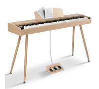 Tastiera Musicale Pianoforte Elettrico con 88 Tasti e Pedaliera Colore Naturale