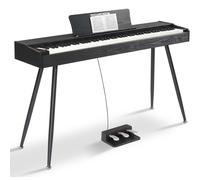Tastiera Musicale Pianoforte Elettrico Standard con 88 Tasti e Pedaliera Nero