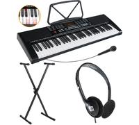 Tastiera Musicale Pianola Elettronica 61 Tasti Illuminati 255 Suoni con Supporto