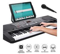 Tastiera Musicale Pianola Elettronica 61 Tasti Pianoforte AUX MIcrofono