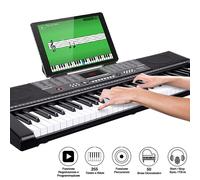 Tastiera Musicale Pianola Elettronica 61 Tasti Pianoforte Multifunzione USB AUX